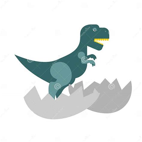 Illustratie van een dinosaurus ei dat uitgroeit in water