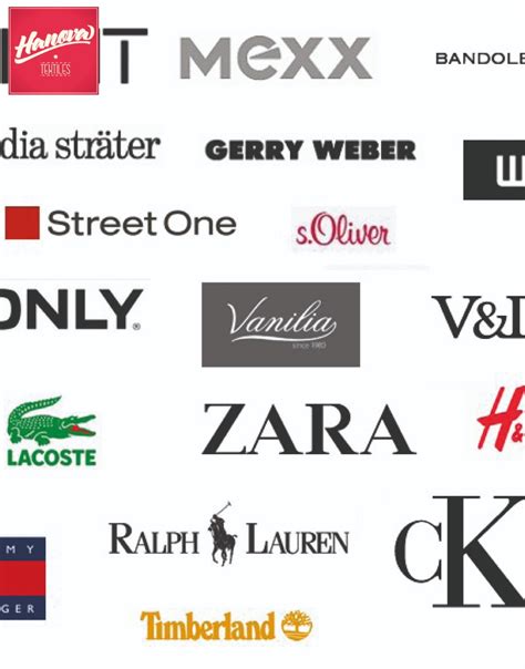 Een selectie van luxe merkkleding en accessoires in etalages