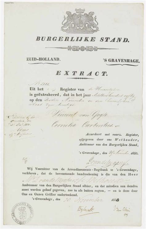 Historisch archief met documenten van de burgerlijke stand