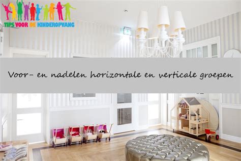 Schema van horizontale en verticale groepen in kinderopvang