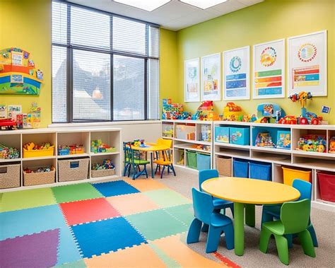 Illustratie van een veilige en stimulerende speelomgeving voor kinderen