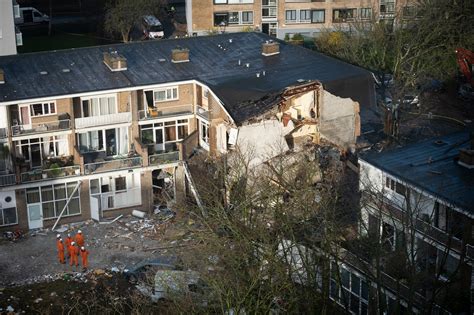 foto van de nasleep van de explosie op de Tarwekamp