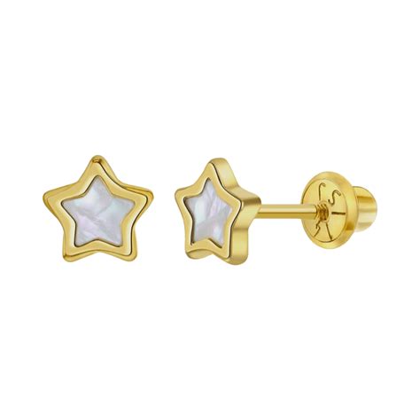 Klassieke gouden kinderoorbellen met parels