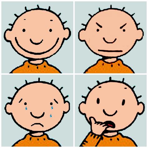 Illustratie van een peuter die verdrietig kijkt met verschillende emotie-iconen eromheen.