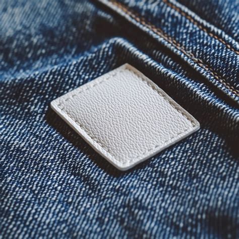 Close-up van de denim stof en details van een HEMA voetenzak