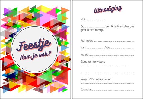 Voorbeeld van gepersonaliseerde uitnodigingen en decoratie voor een kinderfeestje