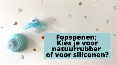 Vergelijking van de textuur van natuurrubberen en siliconen fopspenen