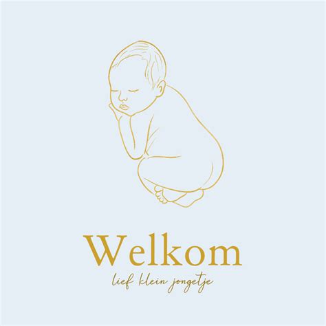 Illustratie van een baby met een felicitatiekaartje