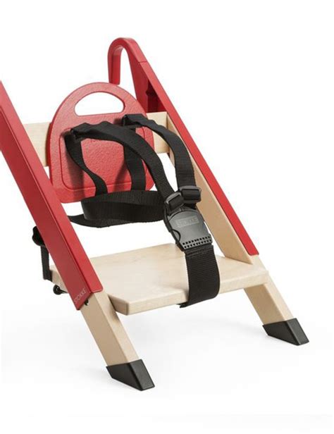 Gevouwen Stokke HandySitt, plat opgevouwen voor transport