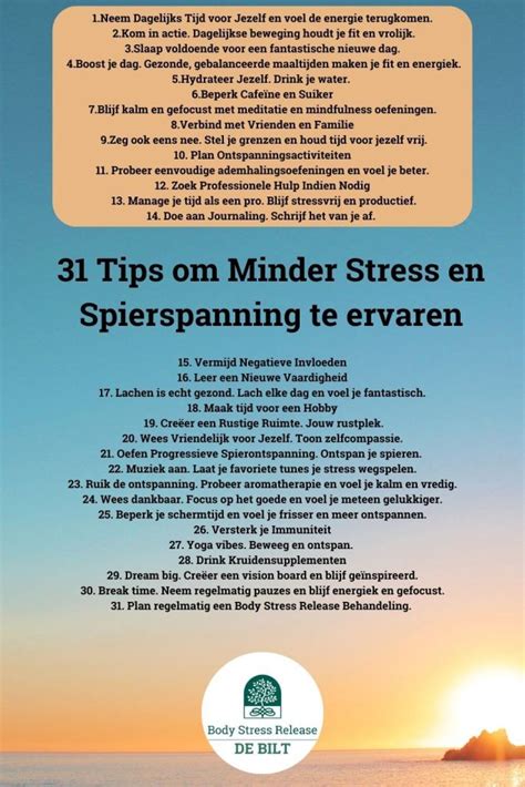 Infographic met tips voor stressvermindering tijdens IVF