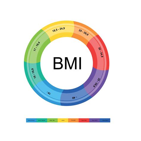 Illustratie van de BMI-classificaties met bijbehorende gewichtsindicatoren.