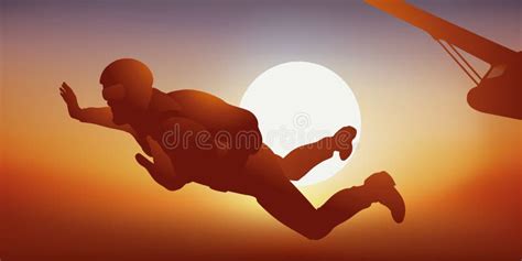 Illustratie van een speelgoed parachutist die uit een vliegtuig springt