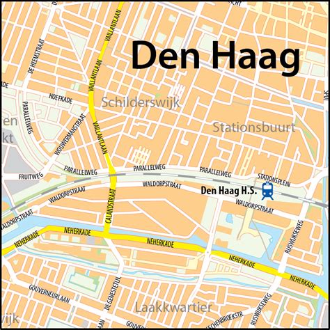 Een plattegrond van Den Haag met de locatie van Kinderdagverblijf Kids4Life aangegeven.