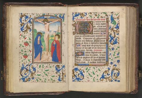 Een miniatuur uit een getijdenboek die de zijdewond van Christus als een groot rood ovaal weergeeft, los van het lichaam.