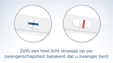illustratie van een zwangerschapstest met een licht positief streepje