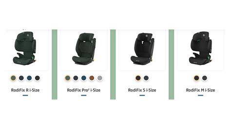 Diverse Fisher-Price autostoelen en zitverhogers in verschillende kleuren en configuraties.