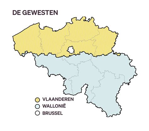 Kaart van België met de vruchtbaarheidscijfers per gewest.