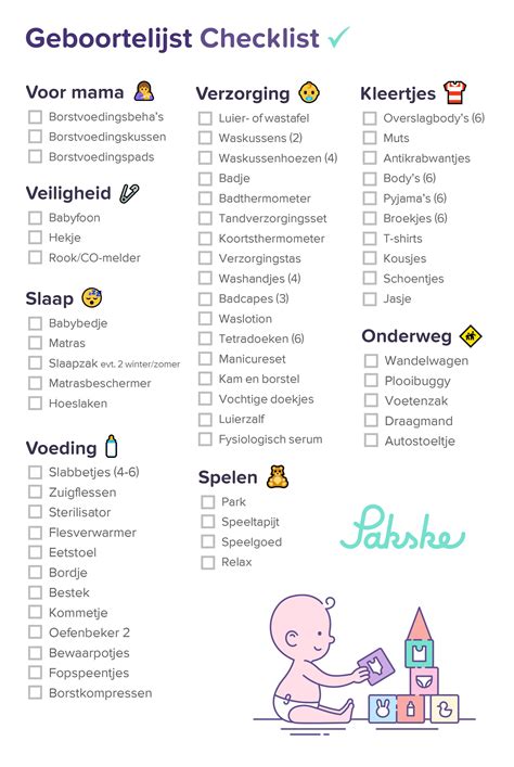 Checklist zwangerschap