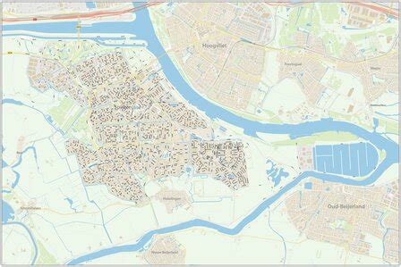 Kaart van Spijkenisse met de nieuwe locaties van CJG Nissewaard gemarkeerd.
