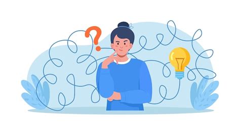 Illustratie van een vrouw die nadenkt over een moeilijke beslissing