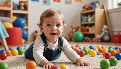 Baby en dreumes genieten van een buitenpicknick met speelgoed theeservies