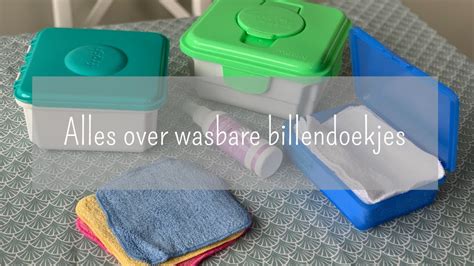 Waslijn met schone, drogende herbruikbare billendoekjes.