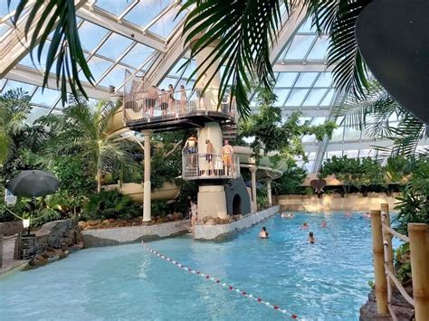 Overzicht van de speelvoorzieningen voor kinderen in een Center Parcs park.