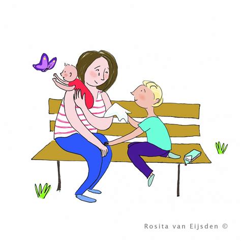illustratie van een ouder die een kind troost