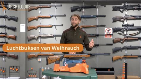 Schema dat de energie-output en looptypes van luchtbuksen voor jacht vergelijkt, met nadruk op Weihrauch HW97K en FX Impact.