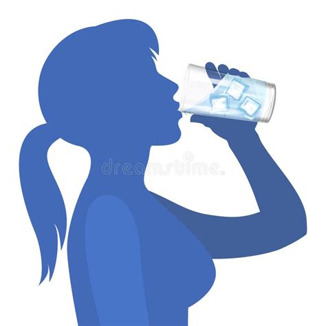 Illustratie van een vrouw die voldoende water drinkt