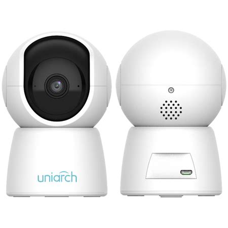 Overzicht van de Uniarch UHO-S2 camera met focus op de lens en infraroodsensoren.