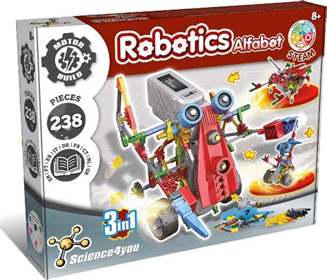 Een selectie van educatief speelgoed voor kinderen van 9-12 jaar, waaronder robots, knutselkits en bordspellen.