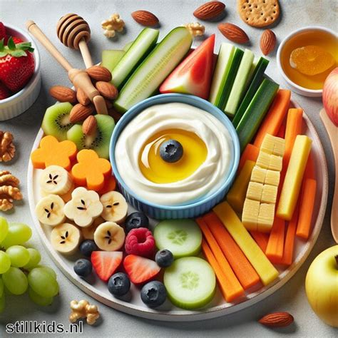 Kinderen die samen gezonde snacks bereiden