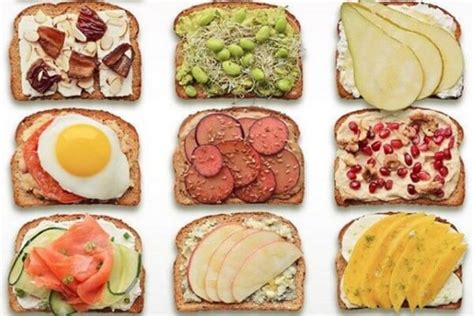 Tabel met gezonde en minder gezonde broodbeleg opties