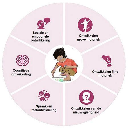 Infographic die de verschillende ontwikkelingsgebieden toont die gestimuleerd worden door een poppenwagen
