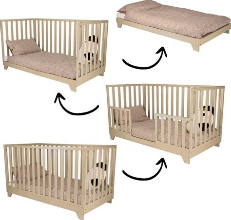 Overzicht van verschillende soorten babybedden: standaard ledikant, meegroeibed en combinatie ledikant.