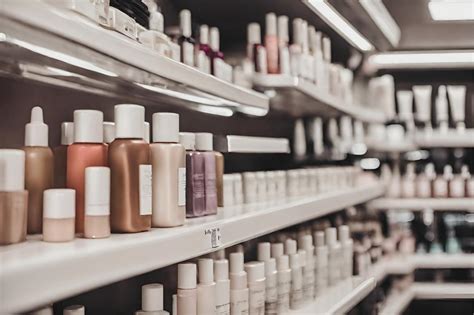 illustratie van verschillende cosmetische producten met rode kruizen erdoorheen