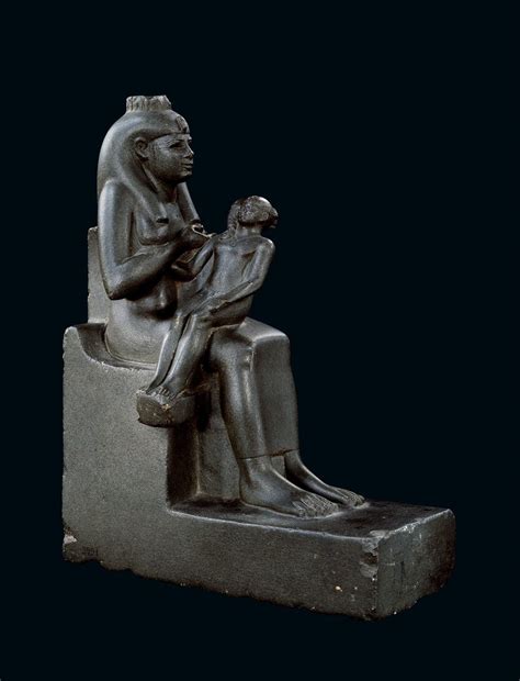 Illustratie van de Moedergodin van Çatalhöyük, zittend op een troon met katachtige armleuningen.