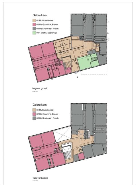 Plattegrond van Kindcentrum Terbregge met de verschillende onderdelen