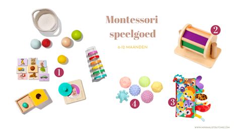 Collage van Montessori-geïnspireerd speelgoed