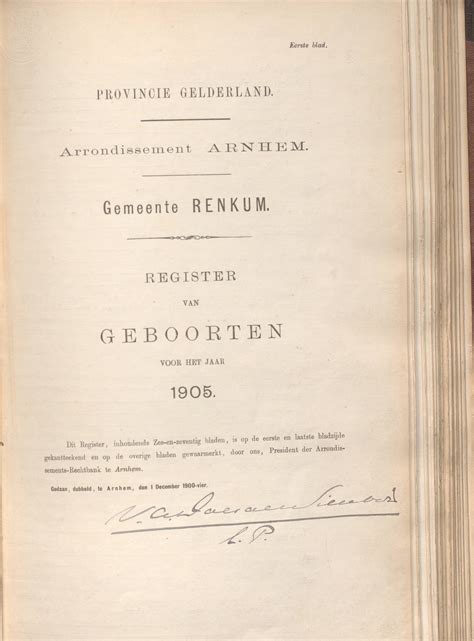 digitale weergave van een historisch geboorteregister
