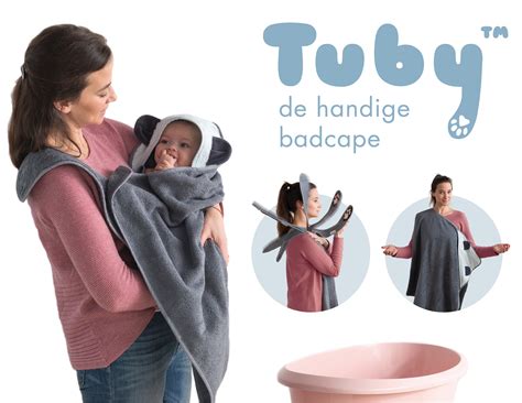 Detailfoto van het verzwaarde pootje van de Tuby badcape.