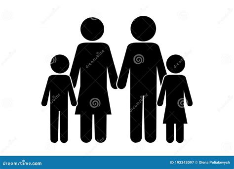 Illustratie van een gezin, met de nadruk op de interactie tussen ouders en kinderen.