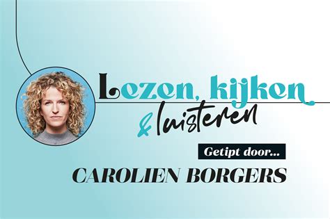 Collage van posters van Carolien Borgers' cabaretvoorstellingen en tv-programma's