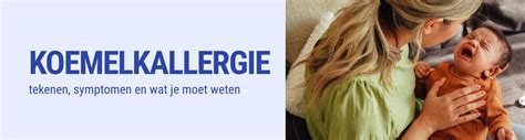 infographic over de symptomen van koemelkallergie bij baby's