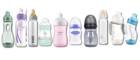 Illustratie van een babyfles met verschillende onderdelen