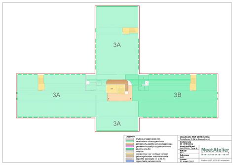 Plattegrond van kinderdagcentrum met aanduiding van groepsruimtes en behandelkamers.