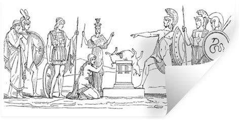 Illustratie van antieke Griekse kinderen die met een jojo spelen.