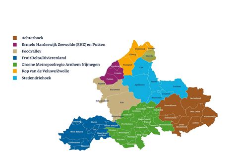 Kaart van de regio met aangegeven locaties van de praktijk