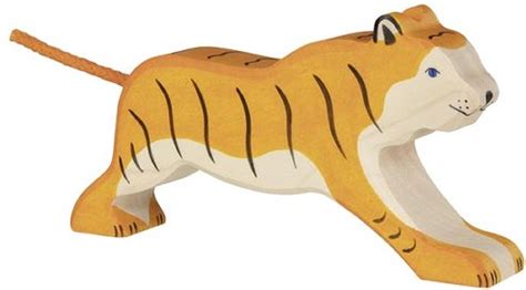 Foto van handgemaakte Holztiger houten dierenfiguren, geschilderd met verf op waterbasis.